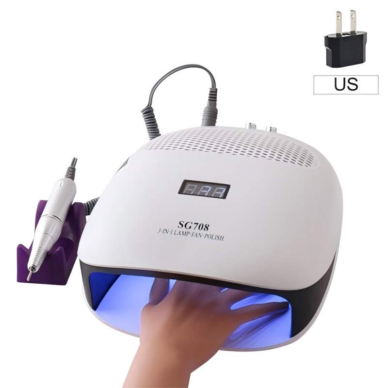 베개가 포함된 삼중 조합 휴대용 네일 램프